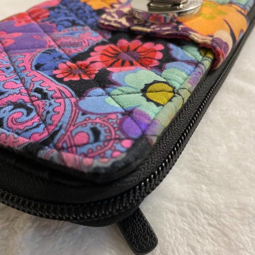 Vera Bradley Floral Fiesta RFID Turnlock (Large) Wallet - Picture 7 of 16